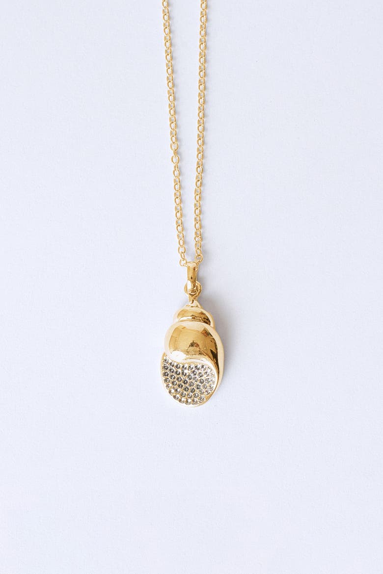 Lexi Seashell Pendant Necklace, Main, color, Gold