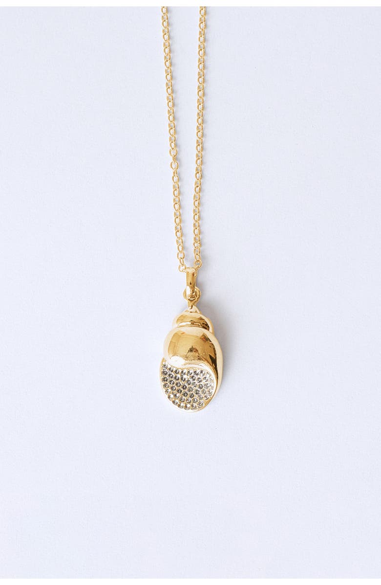 Classicharms Lexi Seashell Pendant Necklace, Main, color, Gold