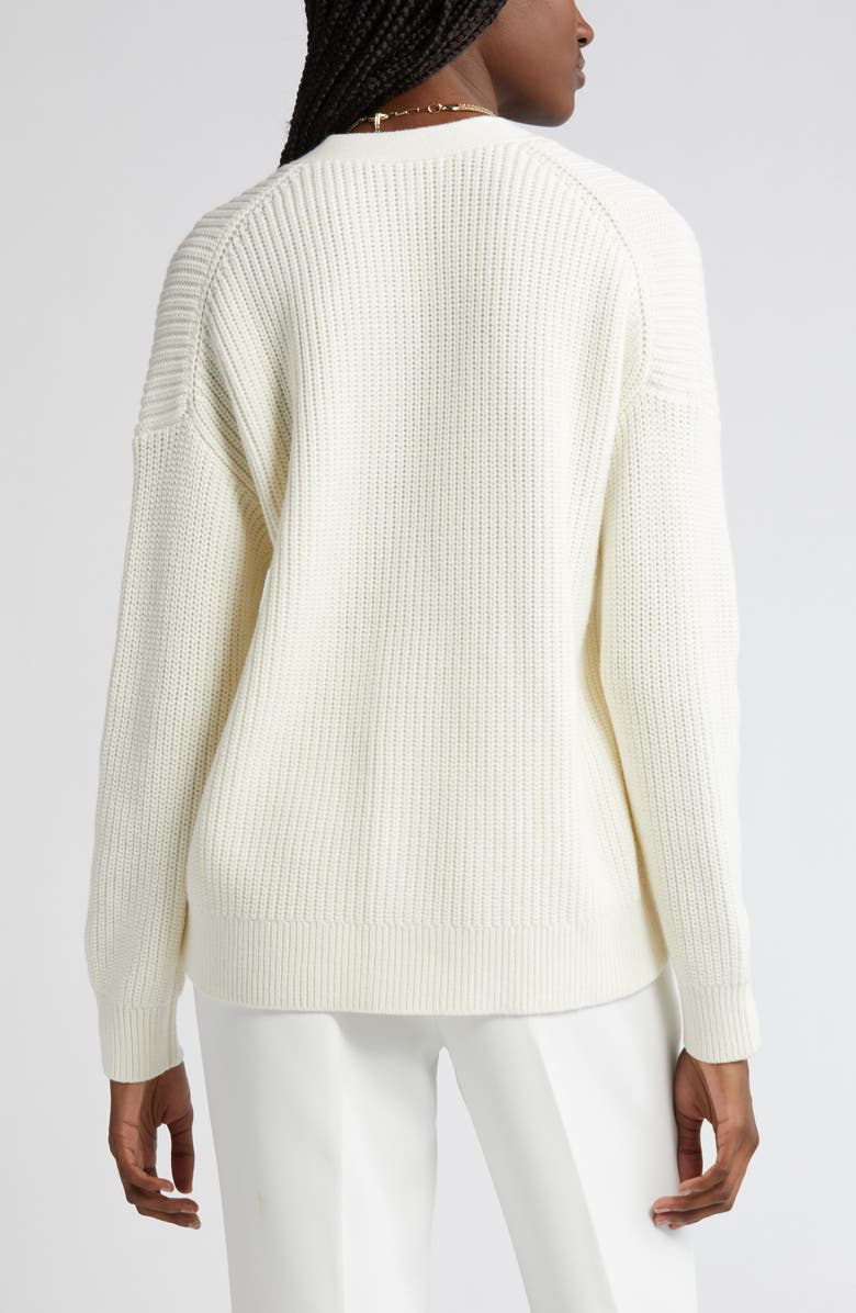 Nordstrom Rib Organic Cotton & Merino Wool Cardigan, Alternate, color,