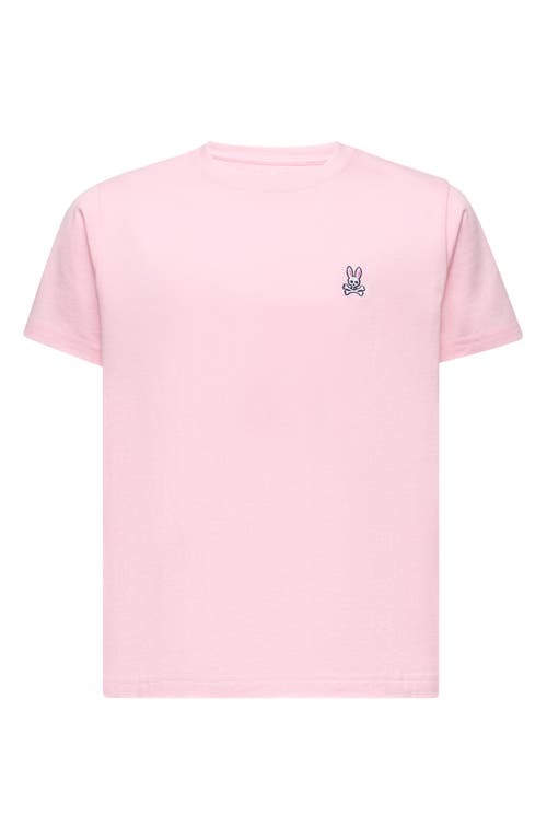 Shop Psycho Bunny Kids' Classic Logo Embroidered Crewneck T-shirt In Romance Rose