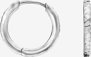 Dower & Hall Men's Medium Hammered Nomad Huggie Hoops