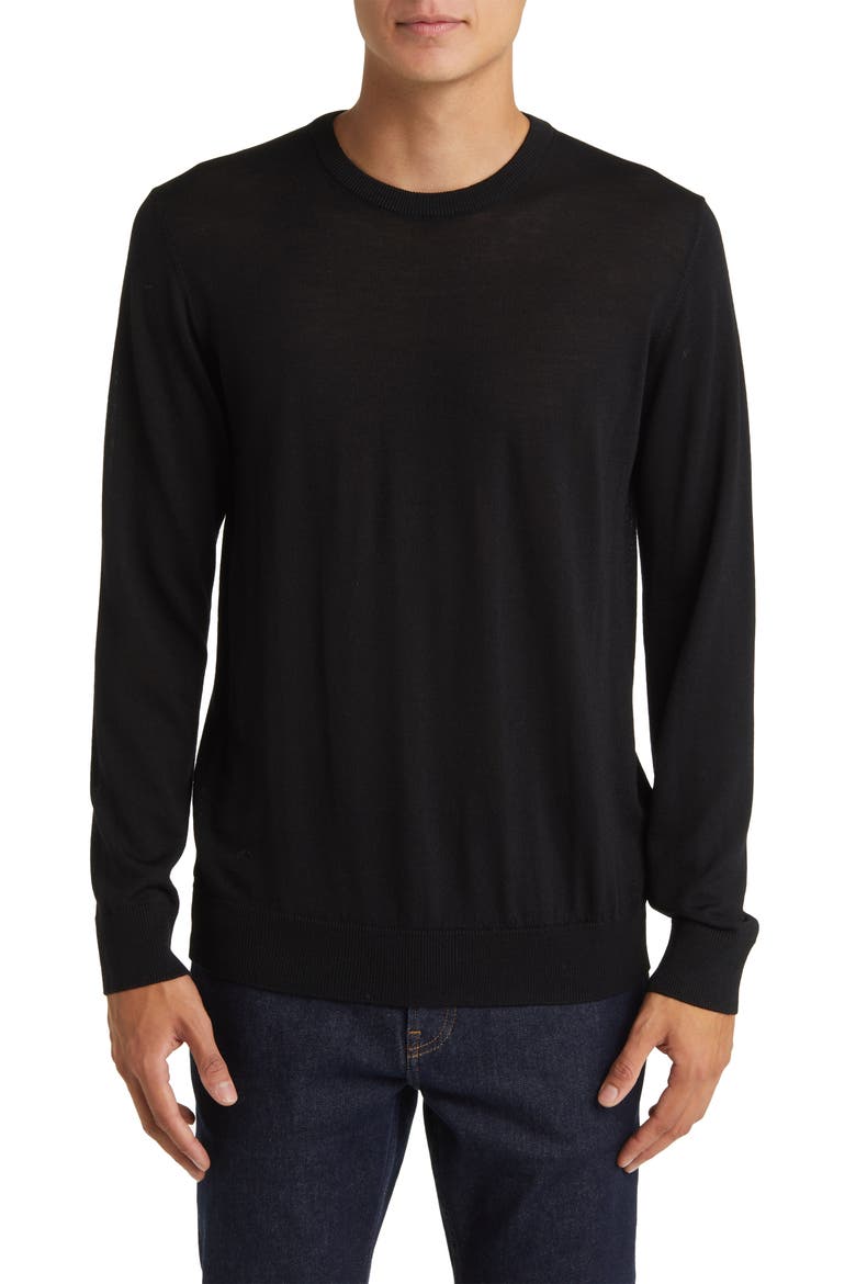 New Barca 6630 Merino Wool Sweater, Main, color, BLACK