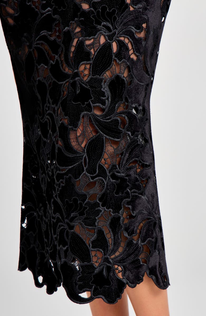 NADINE MERABI Long Sleeve Lace Cocktail Dress, Alternate, color,