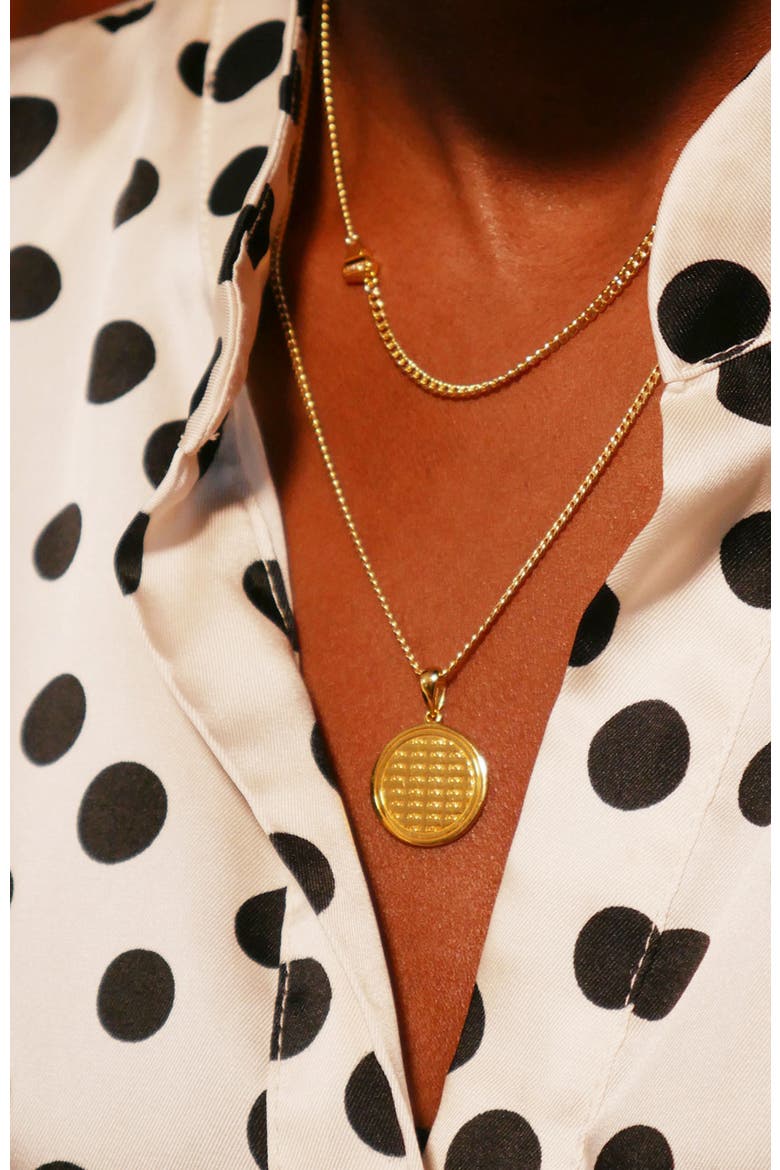 Love Note Pendant Necklace, Alternate, color, Gold