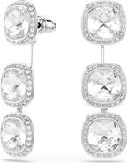 Swarovski Una Angelic Cushion Crystal Linear Earrings
