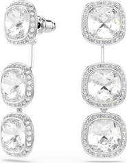 Swarovski Una Angelic Cushion Crystal Linear Earrings