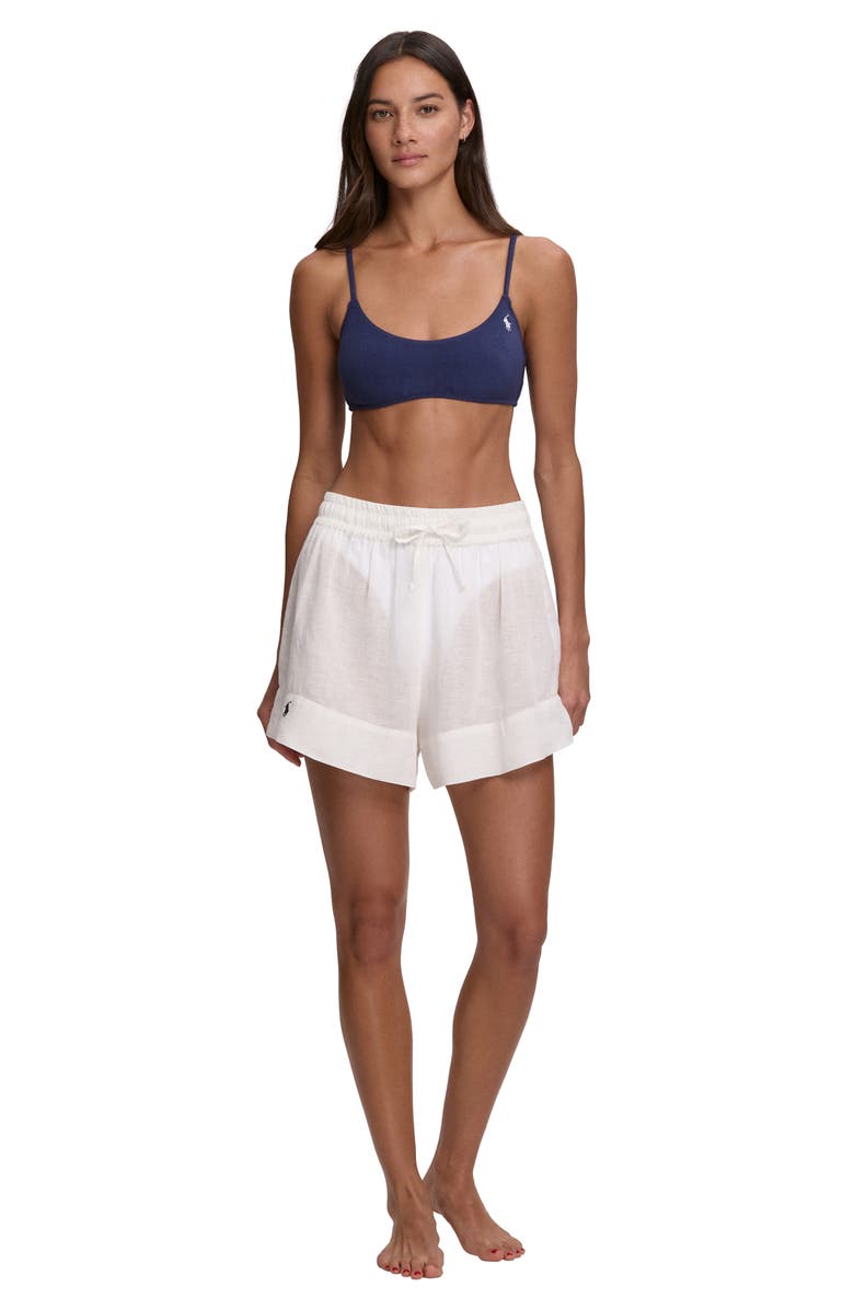Polo Ralph Lauren Organic Cotton & Linen Cover-Up Drawstring Shorts, Alternate, color, 