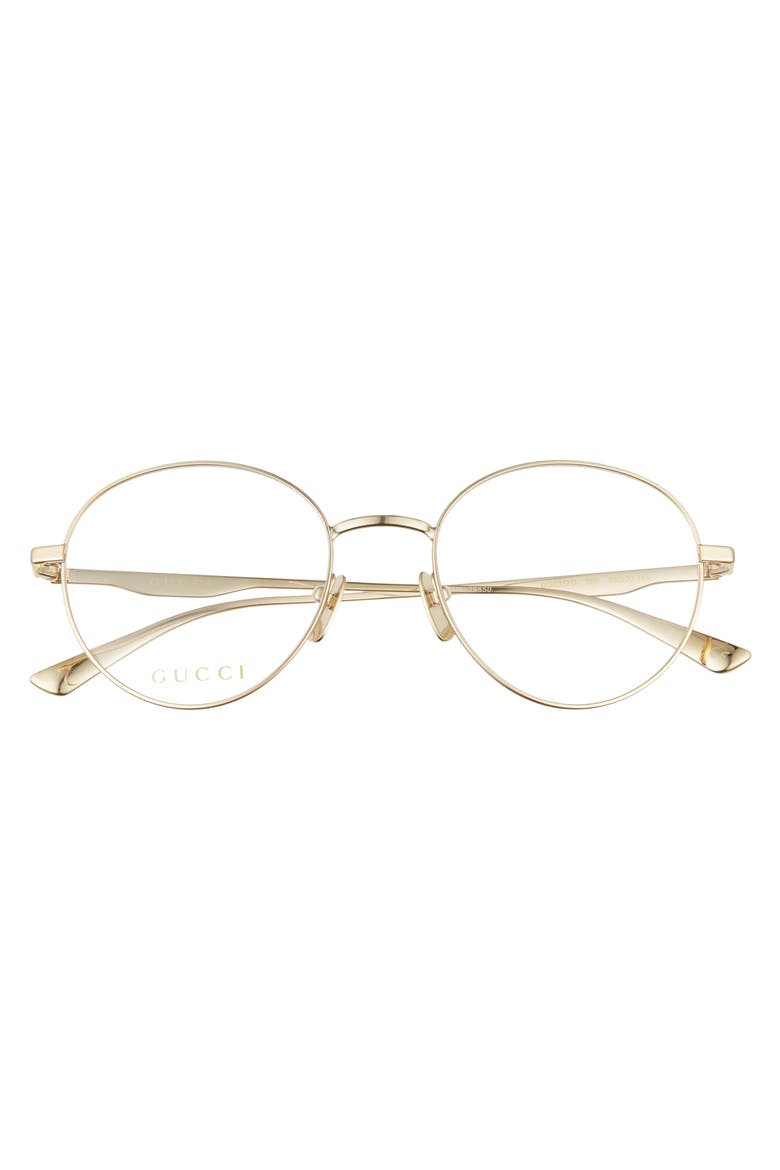 53mm Round Optical Glasses, Alternate, color, GOLD