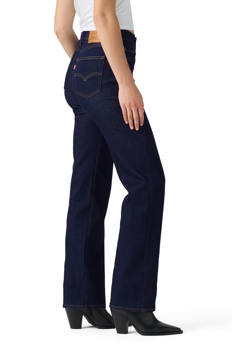 723™ High Waist Straight Leg Jeans, Alternate, color, TRUE BLUE RINSE