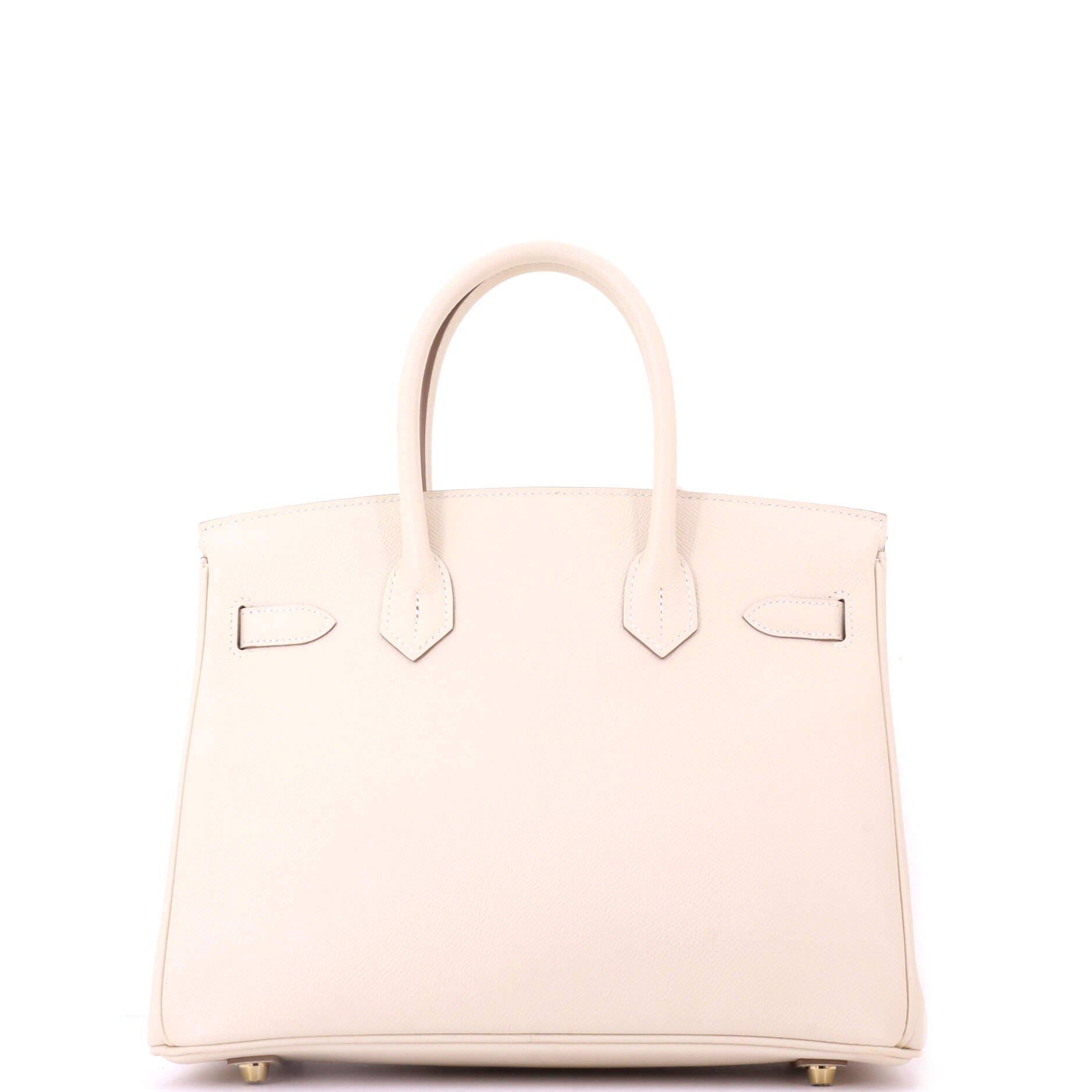 Pre-Owned Hermes Birkin Handbag Light Epsom with Gold Hardware 30, Alternate, color, Craie