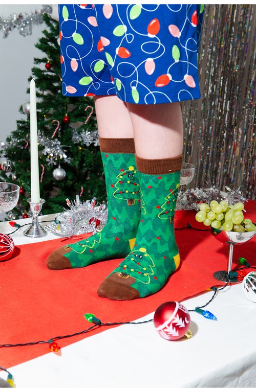 Doiy Kids' Christmas Tree 3d Crew Socks In Multi