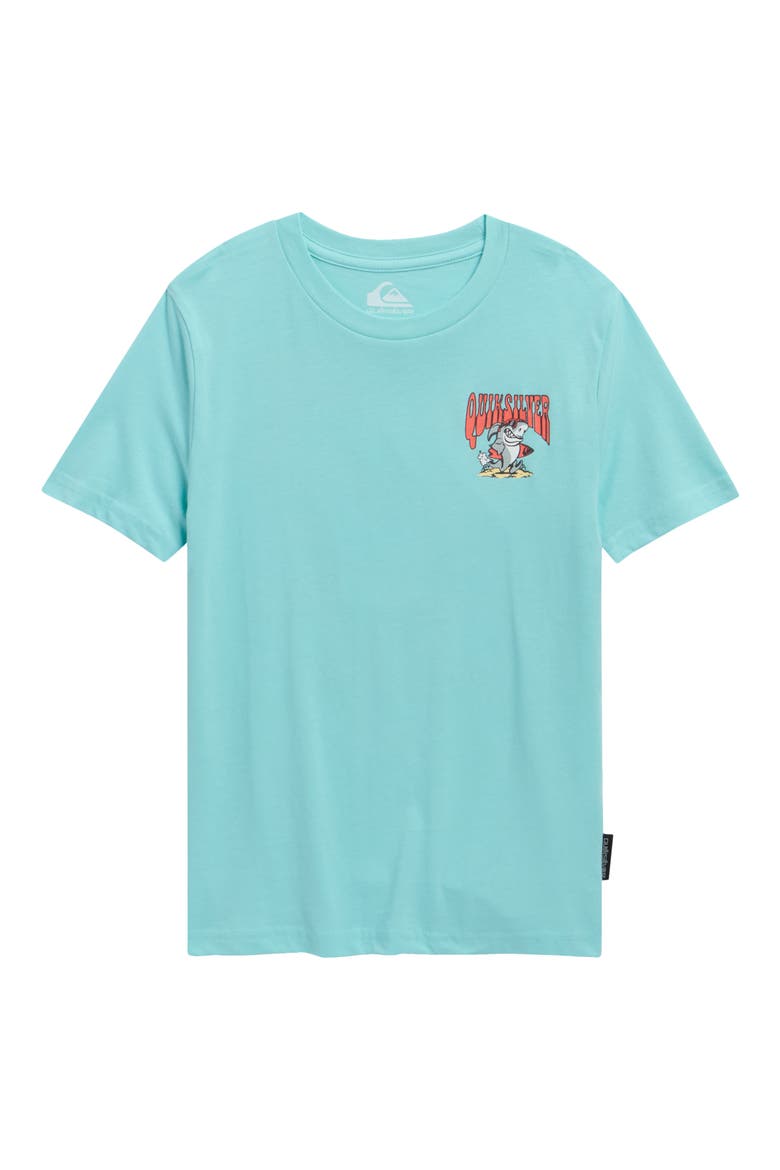 Kids' Shark Run Graphic Cotton T-Shirt, Main, color, ANGEL BLUE