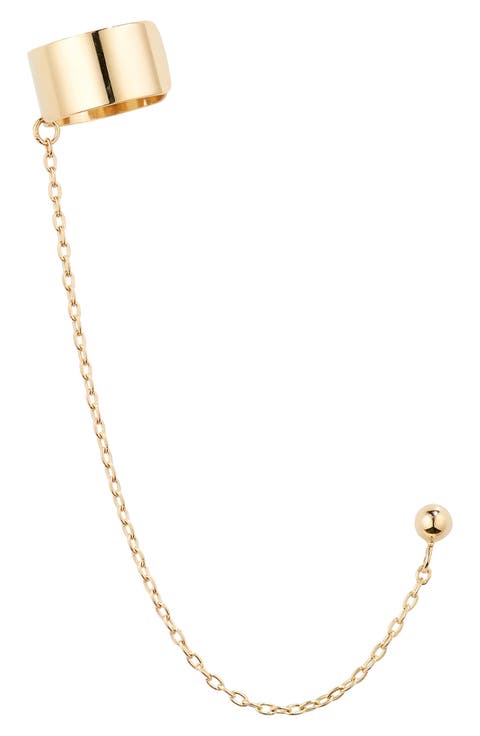 Mykonos 14K Gold Ear Cuff & Stud (Nordstrom Exclusive)