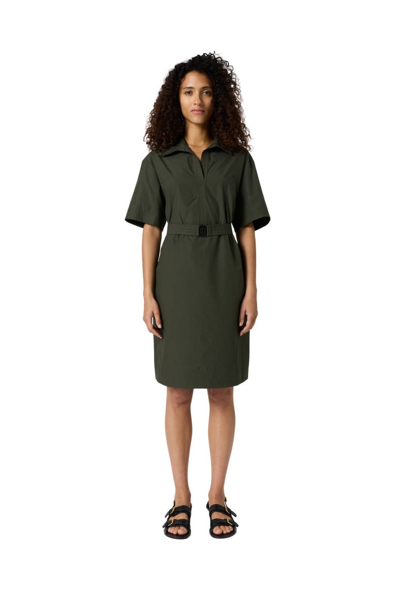 Rizlene Short Sleeve Belted Waist Dress, Main, color, Khaki Green