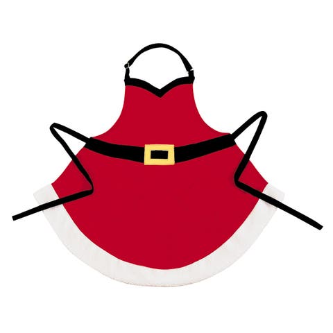 Mrs. Claus Velvet Christmas Costume Apron