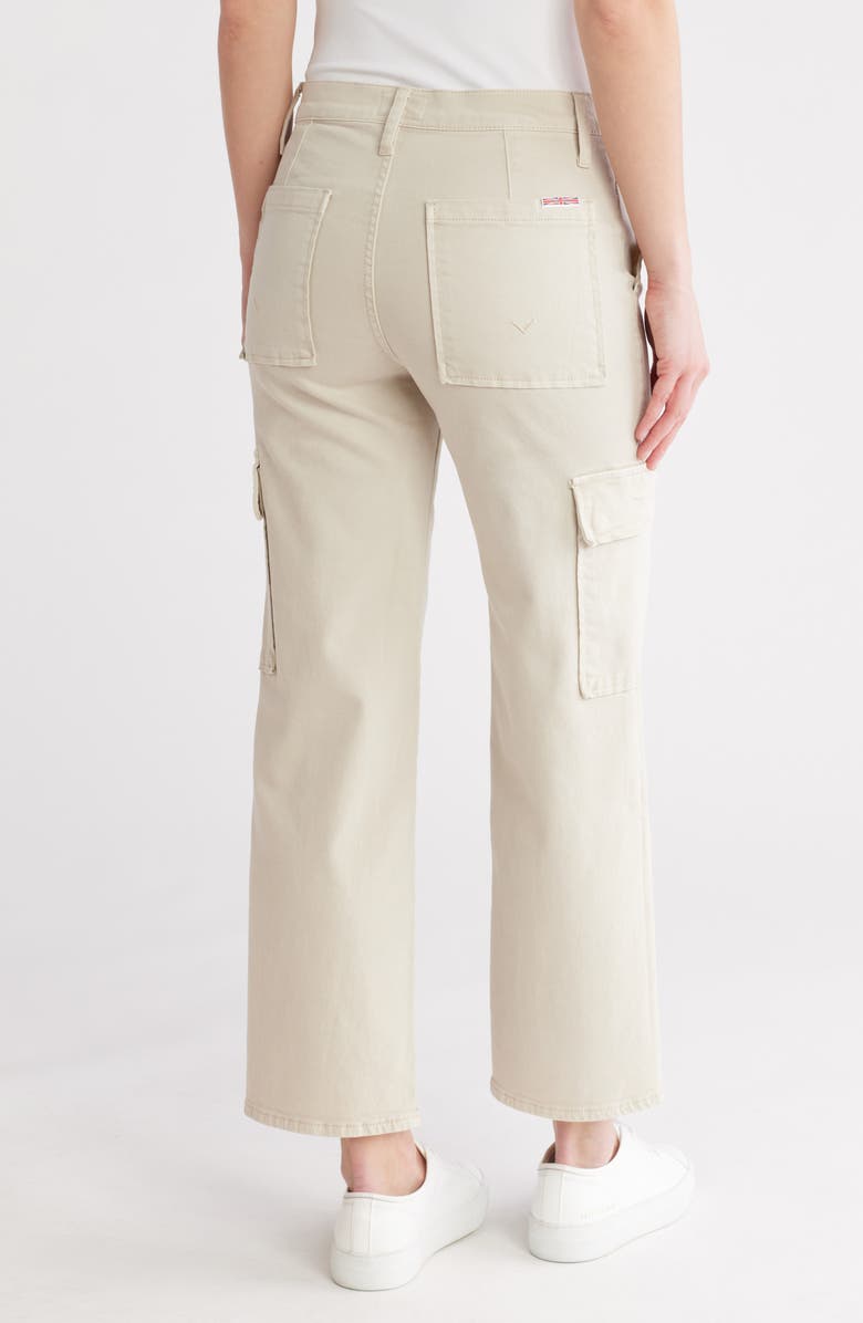 Hudson Jeans Rosalie High Waist Wide Leg Cargo Jeans, Alternate, color, Cement