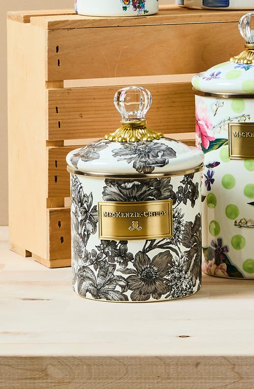 Mackenzie-childs Mackenzie Childs Small Sterling English Canister In Gray