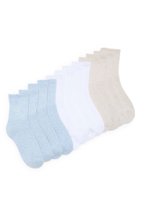6-Pack Ribbed Full Cushion Crew Socks