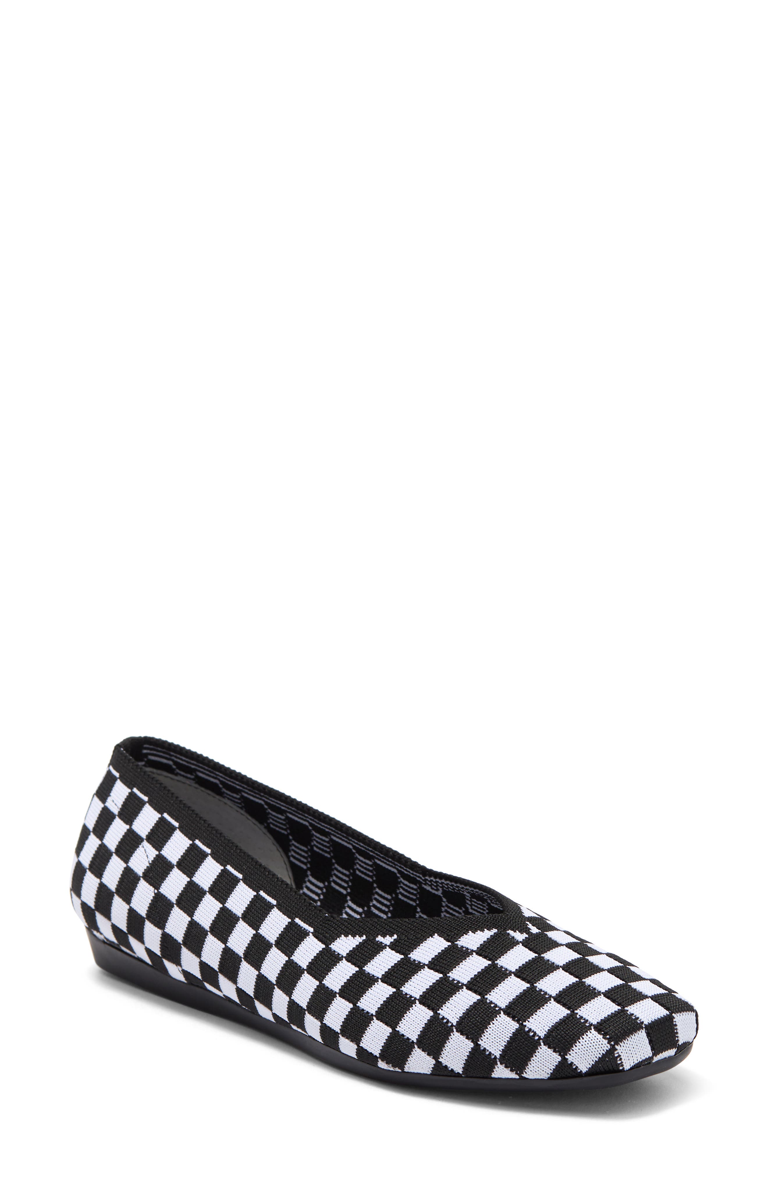 Kenneth Cole Square Toe Knit Ballet Flat, Main, color, 