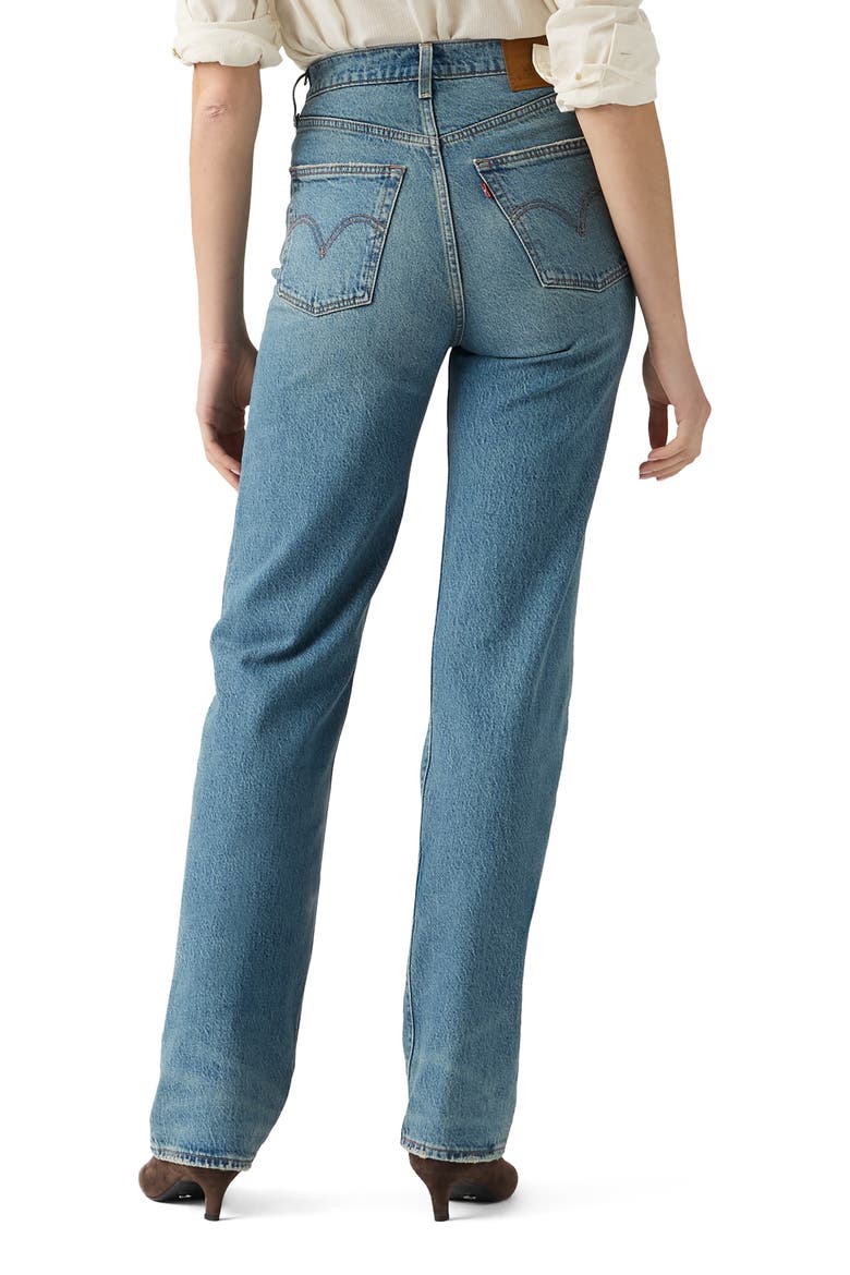 Ribcage Rip & Repair High Waist Straight Leg Jeans, Alternate, color, WHOLE NAME