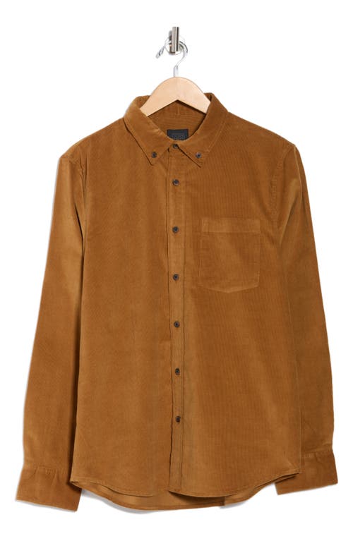 14th & Union Corduroy Button-down Shirt In Brown