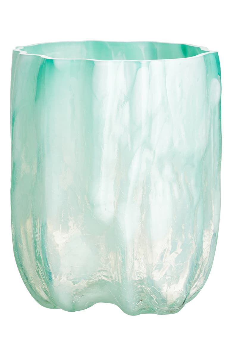 Kosta Boda Crackle Tall Vase, Main, color, Jade Green