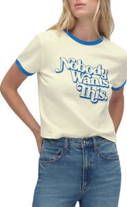 Favorite Daughter x 'Nobody Wants This' Contrast Binding Organic Cotton Graphic T-Shirt