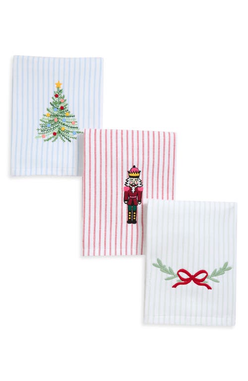 Weezie Assorted 3-pack Holiday Tea Towels In Multi