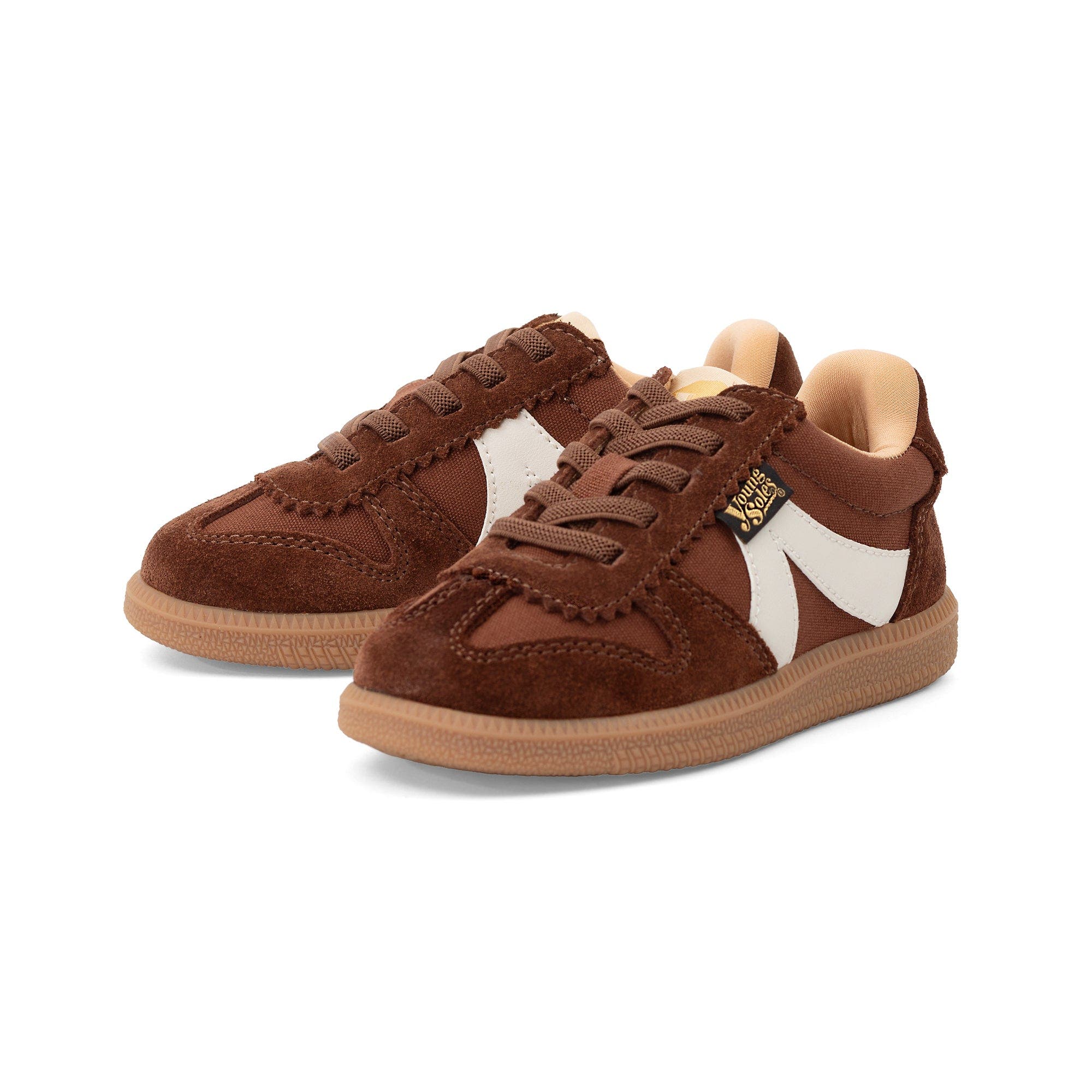Young Soles Brooking Kids Sneakers in Bark 