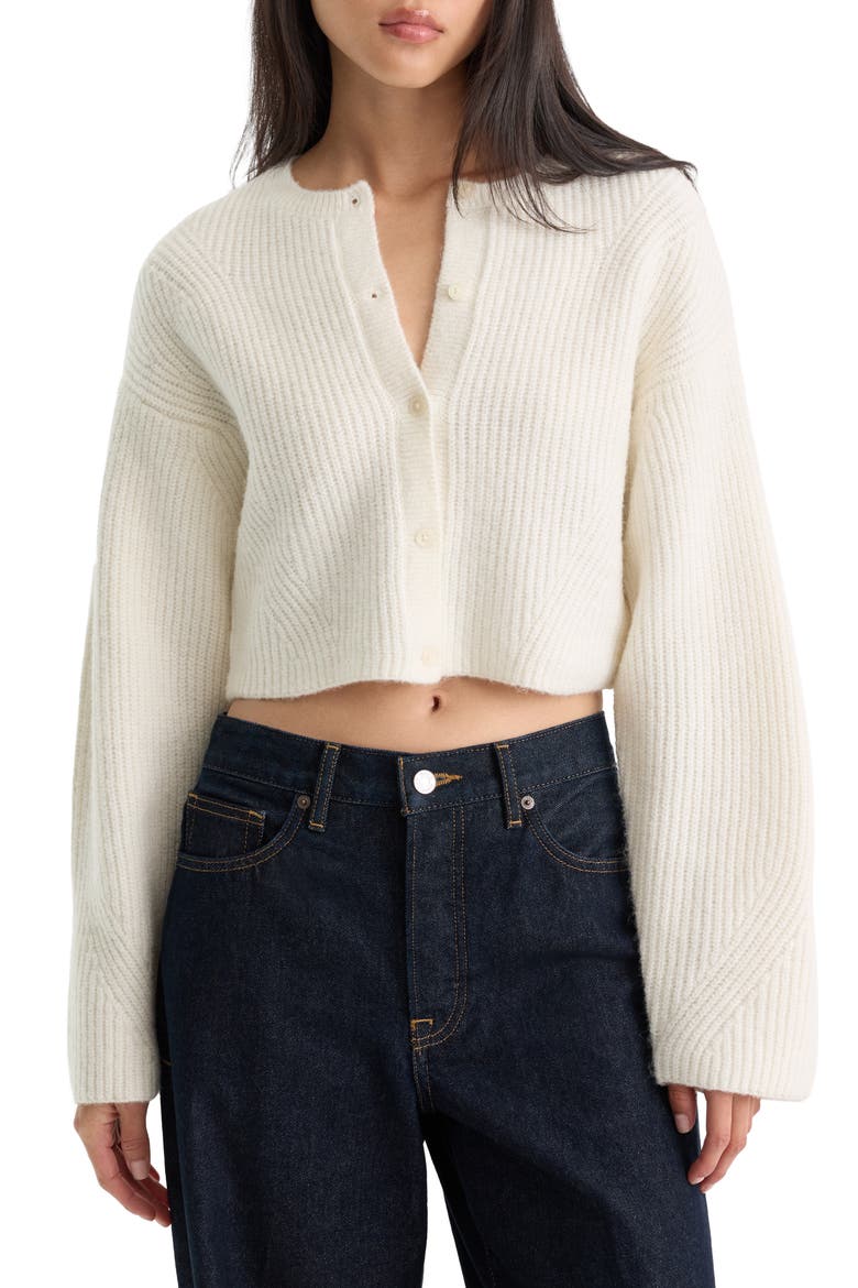 The Chunky Knit Cardigan, Main, color, CHALK