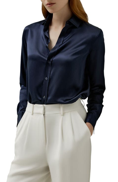 Tailored Button Down Silk Shirt