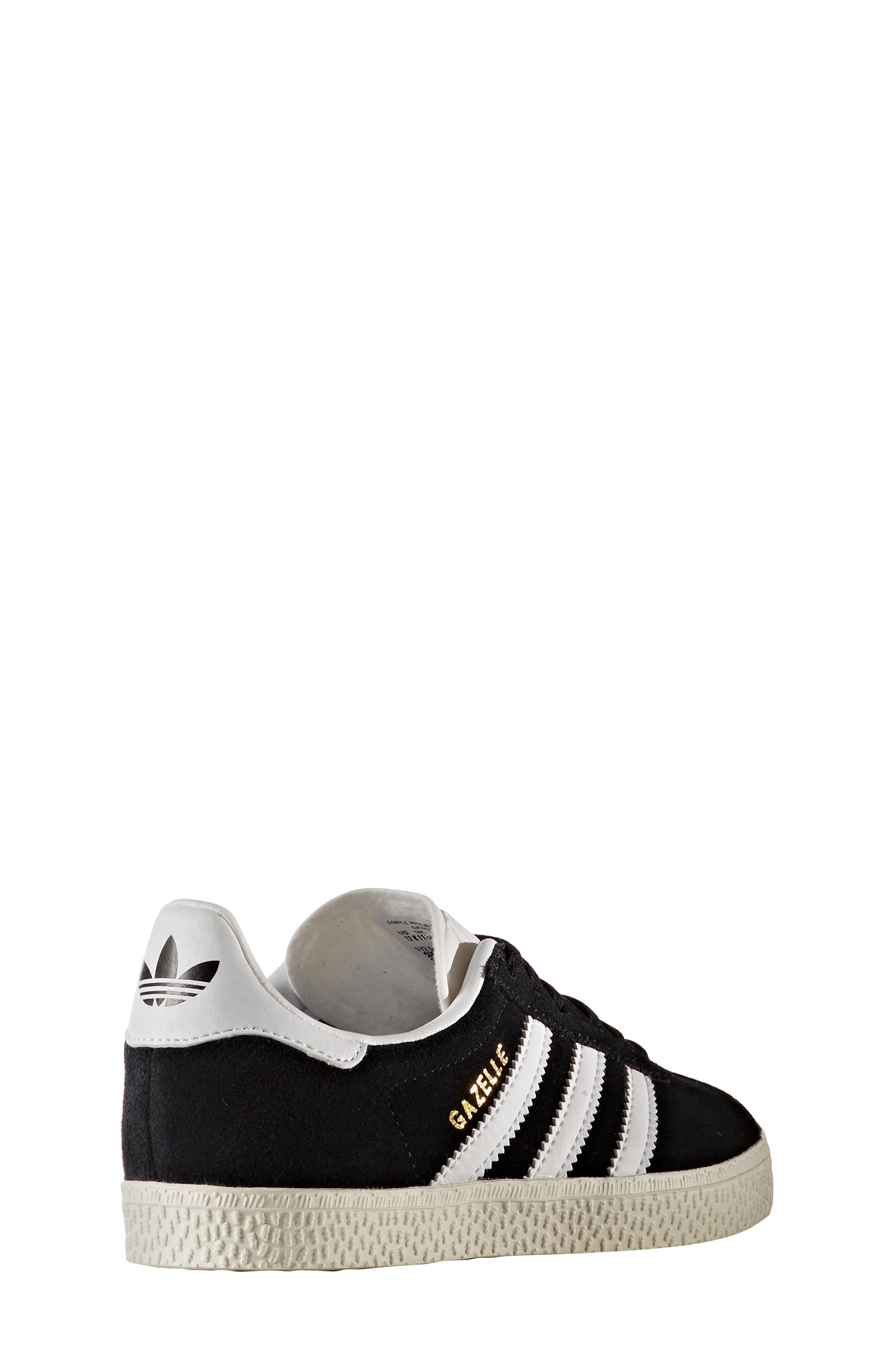 adidas Kids' Gazelle Low Top Sneaker, Alternate, color, Cblack/Ftw
