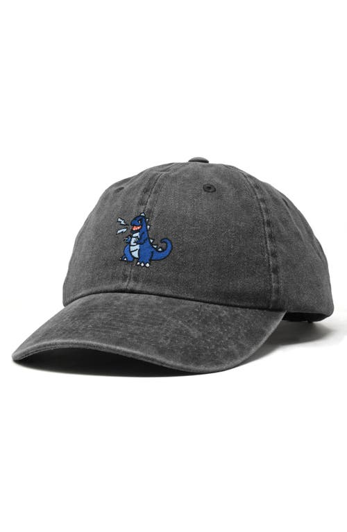 Dalix Big Lizard Cap In Washed Black