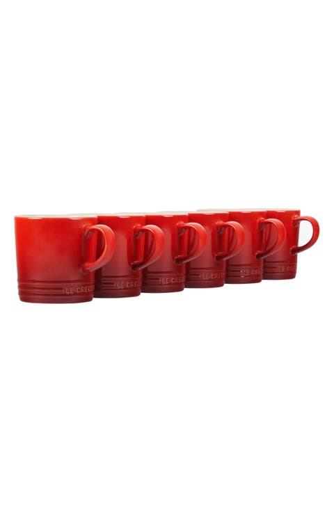 Set of 6 12-Ounce Stoneware Mugs