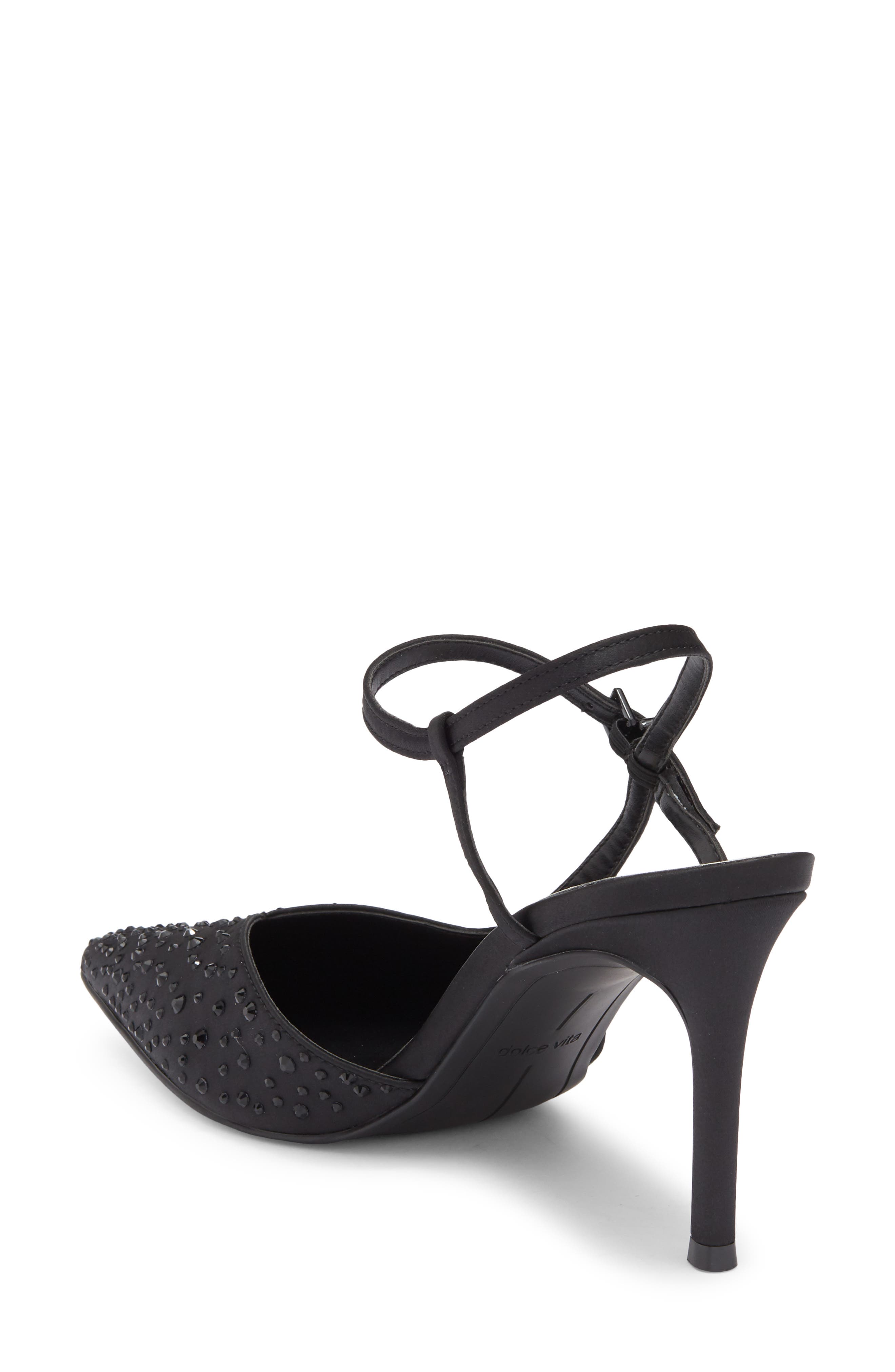 Dolce Vita Karly Embellished Pump, Alternate, color, Black Crystal Satin