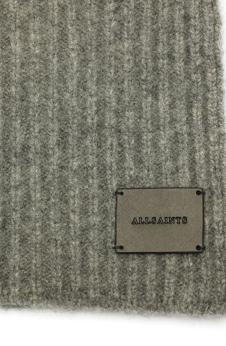 AllSaints Brushed Wool Scarf, Alternate, color, Grey Marled