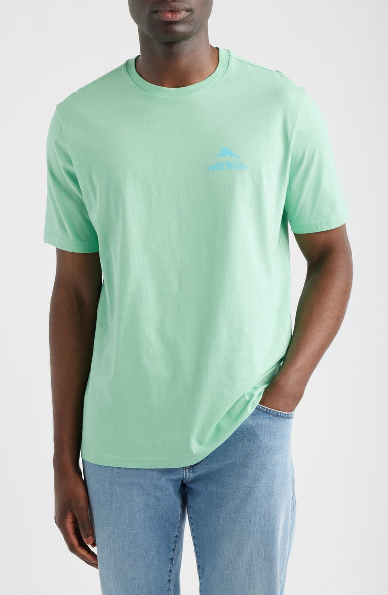 Tommy Bahama I have Angler Issues Cotton Graphic T-Shirt, Main, color, Light Neptune Heather