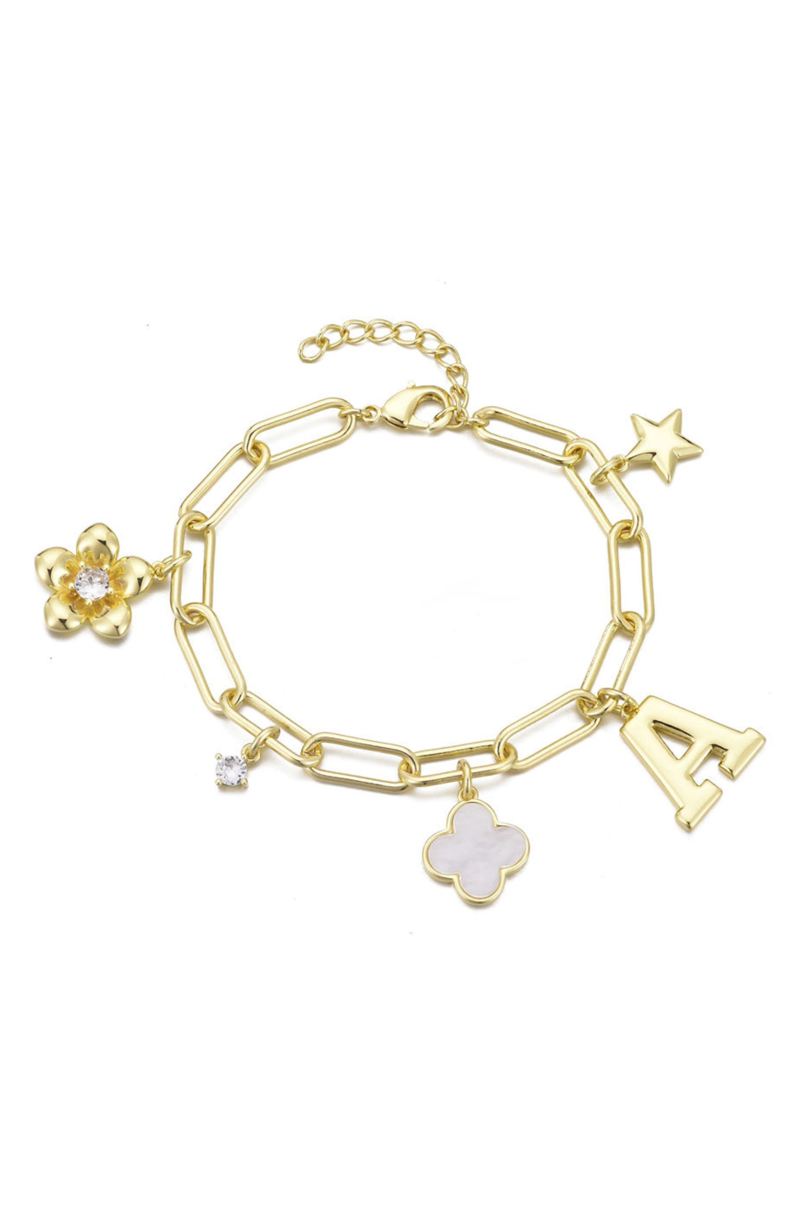 Adornia Initial Charm Bracelet