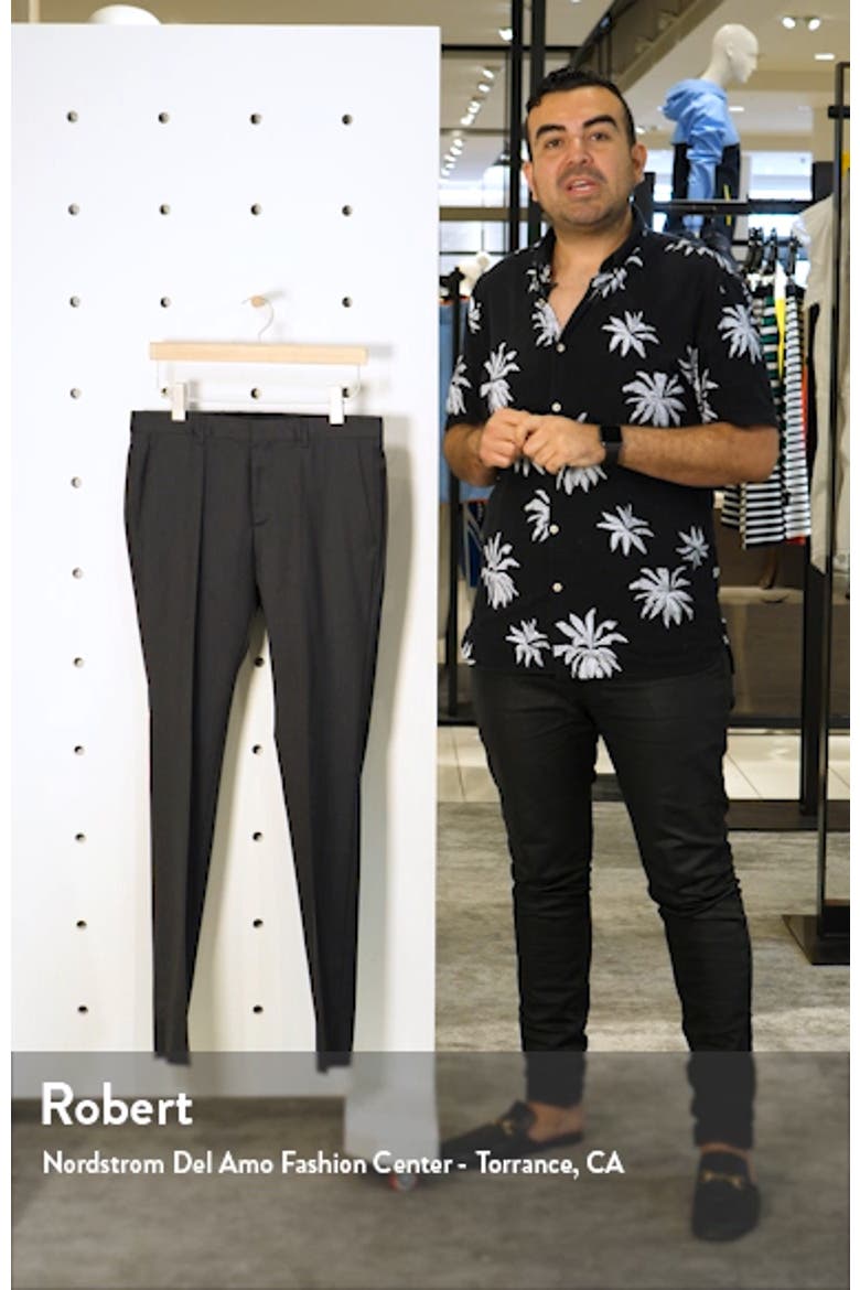 Gibson CYL Flat Front Solid Slim Fit Wool Dress Pants video