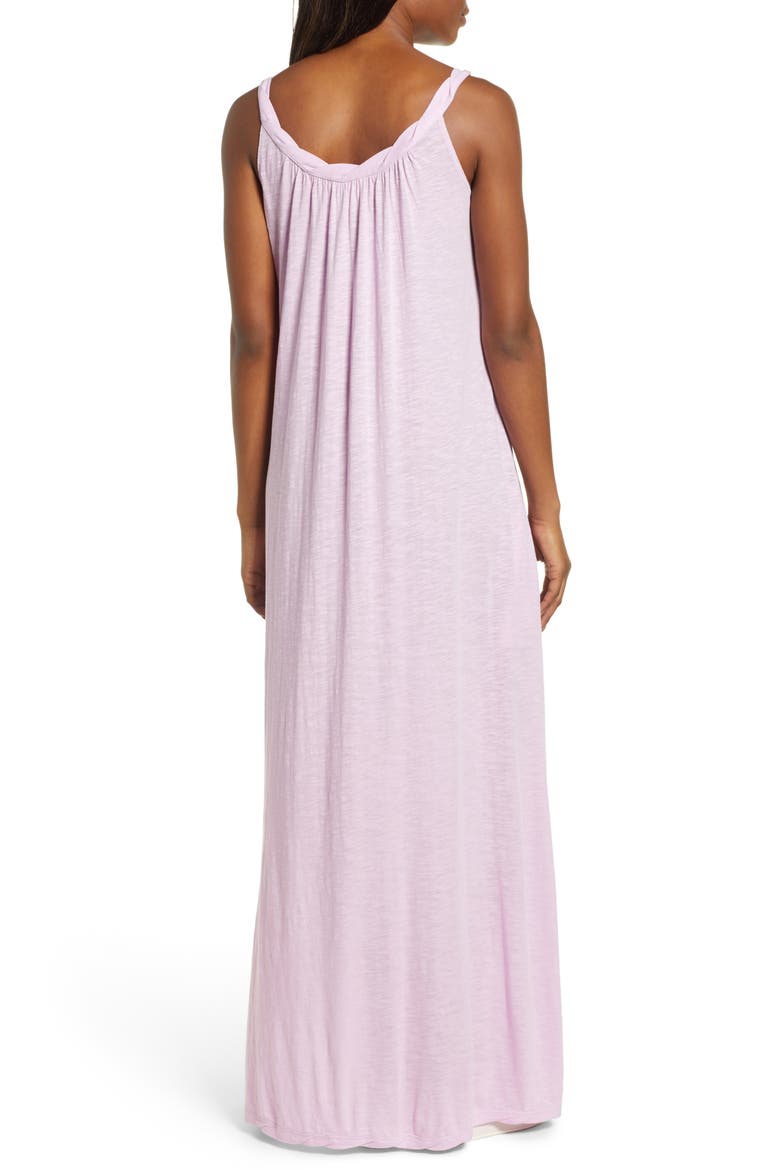 Twist Neck Maxi Dress, Alternate, color, PINK BOUQUET