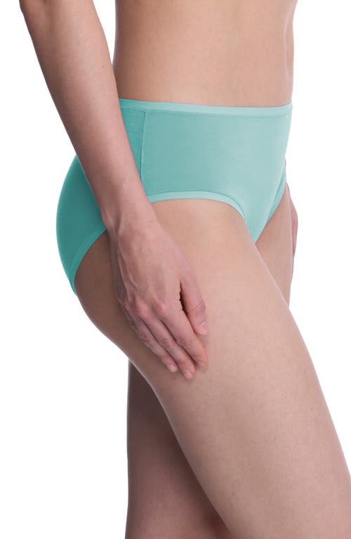 Natori Bliss Bare Cotton Hipster Briefs In Green