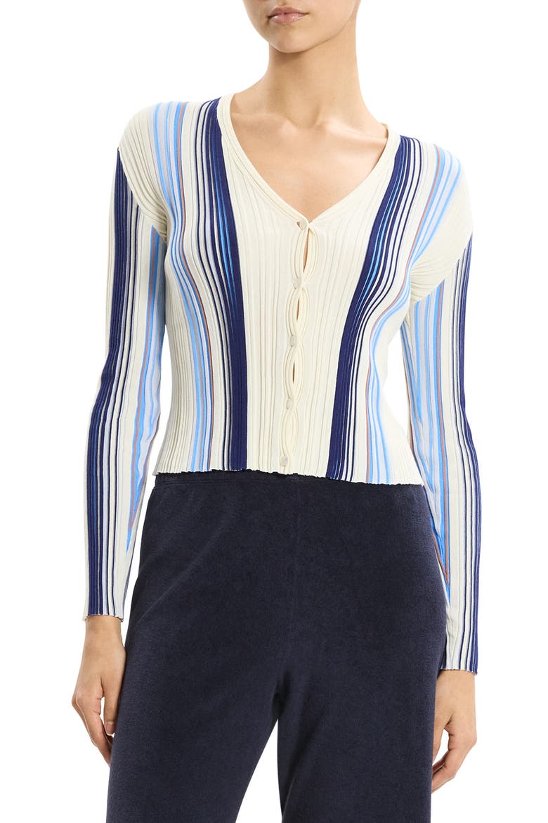 Berk Rib Cardigan, Main, color, IVORY MULTI