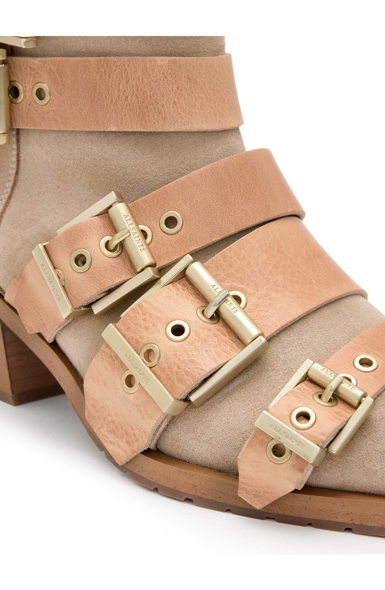 AllSaints Jane Buckle Bootie, Alternate, color,