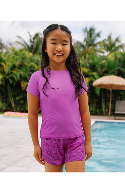 Girls Comfort Waist Stretch Swim Shorts