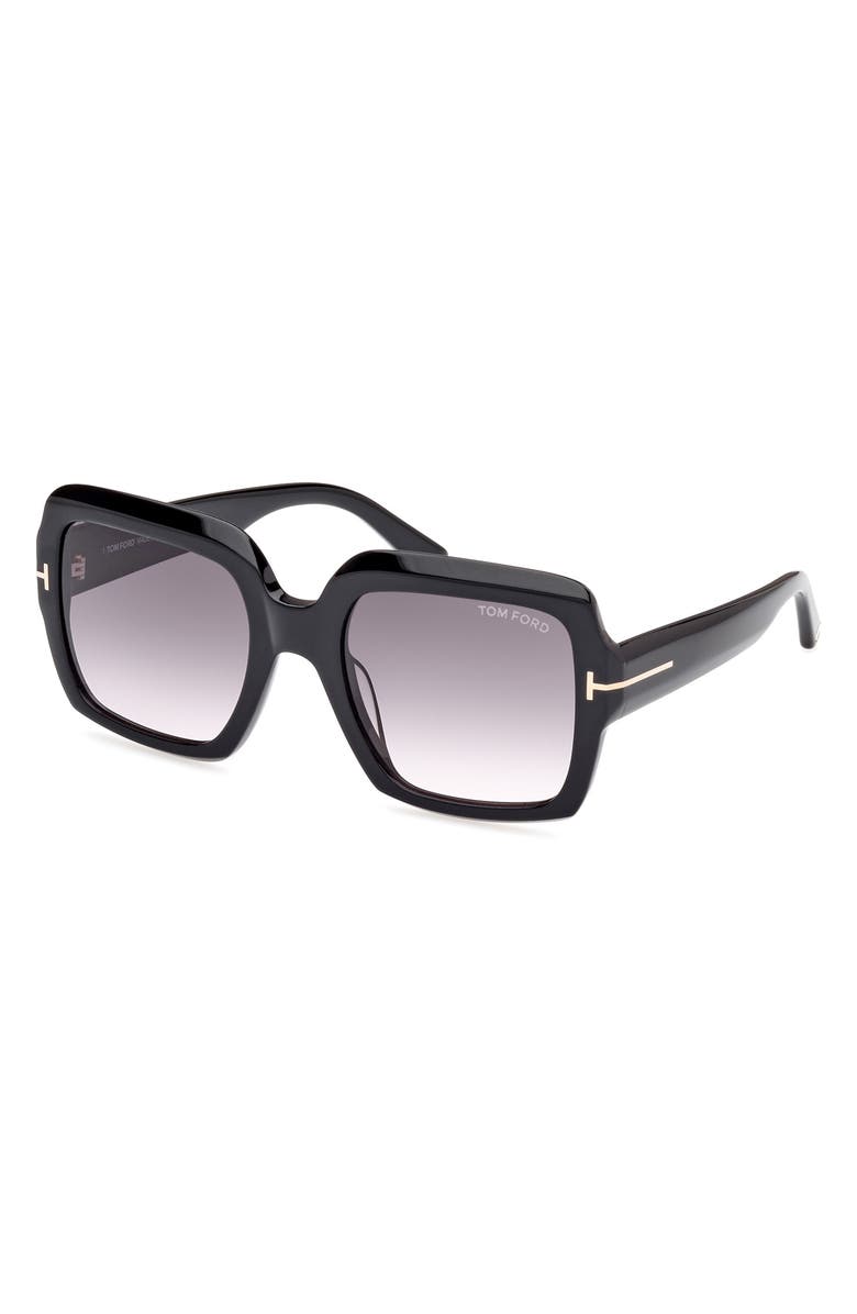 TOM FORD Kaya 54mm Square Sunglasses, Alternate, color, 