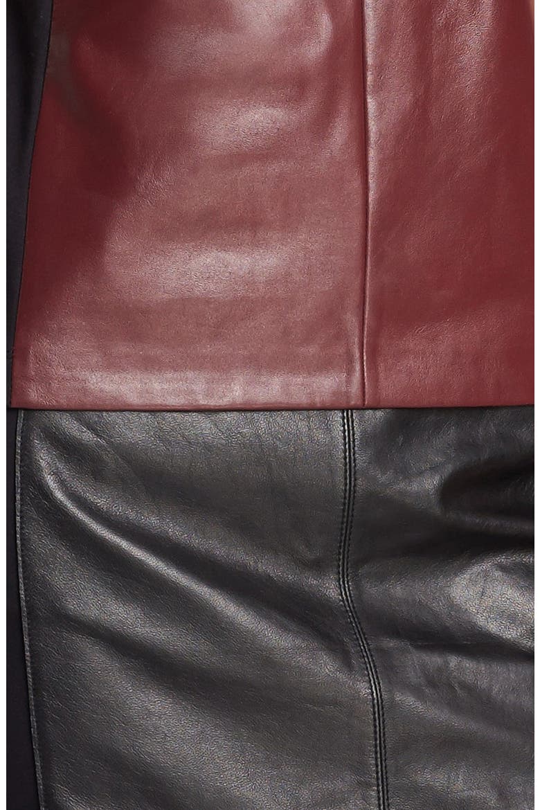 Leather Front Top, Alternate, color, RED ROXBURY/ BLACK COLORBLOCK