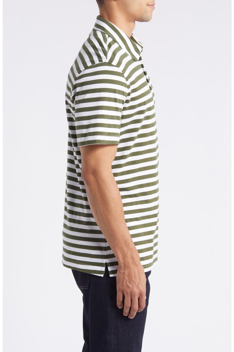 Bryce Stripe Polo, Alternate, color, TRUE WHITE/NEW SPRUCE
