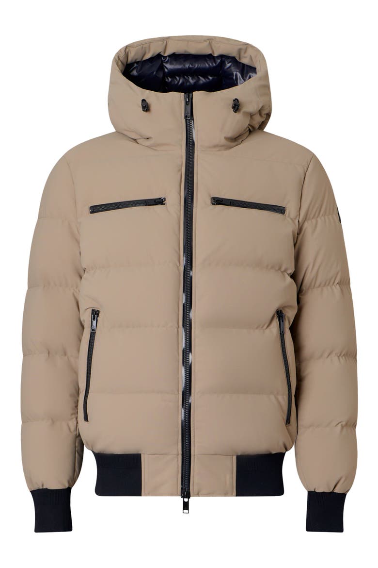 Soho Water Repellent Down Bomber Jacket, Alternate, color, ASHEN
