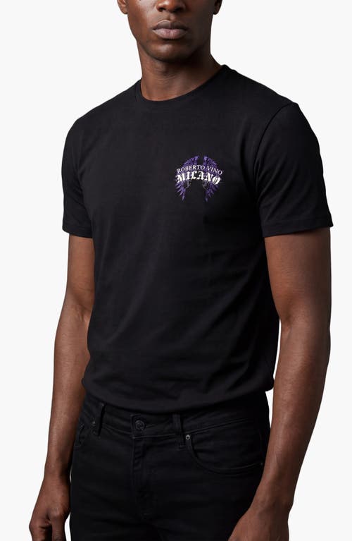 Roberto Vino Chasing The Sun Slim Fit Tee In Black