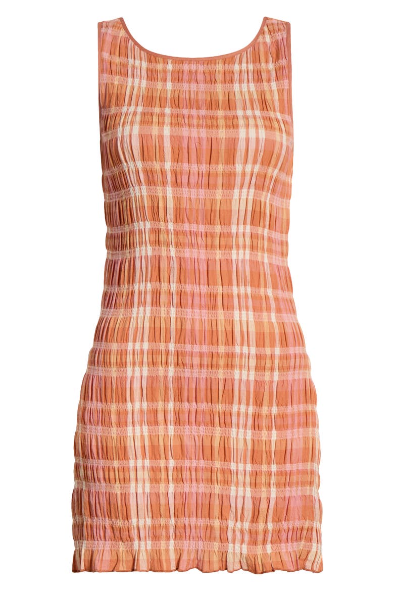 Check Me Out Sleeveless Smocked Minidress, Alternate, color, SUNBURNT